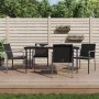 Juego comedor jardín 5 piezas y cojines ratán sintético y acero by , Garden sets - Ref: Foro24-3186943, Price: 325,03 €, Disc...