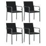 Juego comedor jardín 5 piezas y cojines ratán sintético y acero by , Garden sets - Ref: Foro24-3186943, Price: 325,03 €, Disc...