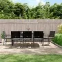 Juego comedor jardín 9 piezas y cojines ratán sintético y acero by , Garden sets - Ref: Foro24-3187014, Price: 546,21 €, Disc...