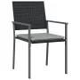 Juego comedor jardín 9 piezas y cojines ratán sintético y acero by , Garden sets - Ref: Foro24-3187014, Price: 546,21 €, Disc...