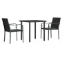 Juego comedor jardín 3 piezas y cojines ratán sintético y acero von , Gartensets - Ref: Foro24-3186955, Preis: 193,31 €, Raba...