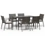 Juego comedor jardín 7 piezas y cojines ratán sintético y acero | Foro24.es | Tu tienda online para hogar, jardín y más Foro24.es