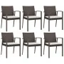 Juego comedor jardín 7 piezas y cojines ratán sintético y acero by , Garden sets - Ref: Foro24-3186981, Price: 606,17 €, Disc...