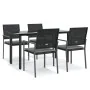 Juego comedor jardín 5 piezas y cojines ratán sintético y acero by , Garden sets - Ref: Foro24-3187021, Price: 299,89 €, Disc...