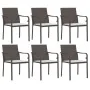 Juego comedor jardín 7 piezas y cojines ratán sintético y acero de , Conjuntos de jardín - Ref: Foro24-3186962, Precio: 406,1...