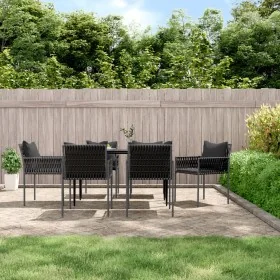 Juego comedor jardín 7 piezas y cojines ratán sintético y acero von , Gartensets - Ref: Foro24-3187056, Preis: 603,08 €, Raba...