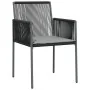 Set comedor jardín 7 pzas y cojines acero ratán sintético negro de , Conjuntos de jardín - Ref: Foro24-3187068, Precio: 555,2...