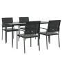 Juego comedor jardín 5 piezas y cojines ratán sintético y acero by , Garden sets - Ref: Foro24-3187009, Price: 318,99 €, Disc...