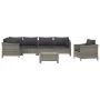 Set de muebles de jardín 7 pzas y cojines ratán sintético gris by , Garden sets - Ref: Foro24-3187283, Price: 589,11 €, Disco...