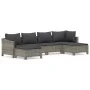 Set de muebles de jardín 6 pzas y cojines ratán sintético gris by , Garden sets - Ref: Foro24-3187295, Price: 507,66 €, Disco...