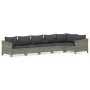 Set de muebles de jardín 6 pzas y cojines ratán sintético gris by , Garden sets - Ref: Foro24-3187276, Price: 456,96 €, Disco...