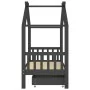 Children's bed frame and gray pine wood drawer 80x160cm by vidaXL, Cribs and beds for children - Ref: Foro24-322152, Price: 2...