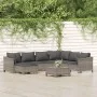 Set de muebles de jardín 8 pzas y cojines ratán sintético gris de , Conjuntos de jardín - Ref: Foro24-3187297, Precio: 616,41...