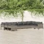 Set de muebles de jardín 10 pzas y cojines ratán sintético gris by , Garden sets - Ref: Foro24-3187306, Price: 693,02 €, Disc...