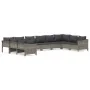 Set de muebles de jardín 10 pzas y cojines ratán sintético gris by , Garden sets - Ref: Foro24-3187306, Price: 693,02 €, Disc...