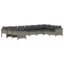Set de muebles de jardín 10 pzas y cojines ratán sintético gris by , Garden sets - Ref: Foro24-3187306, Price: 693,02 €, Disc...
