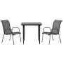 Juego de comedor para jardín 3 piezas acero y textilene negro von , Gartensets - Ref: Foro24-3200682, Preis: 190,41 €, Rabatt: %
