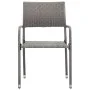 Juego de comedor jardín 9 pzas ratán sintético acero gris negro de , Conjuntos de jardín - Ref: Foro24-3203295, Precio: 392,3...