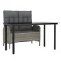 Juego de comedor jardín 2 pzas con cojines ratán sintético gris von , Gartensets - Ref: Foro24-3203505, Preis: 283,49 €, Raba...