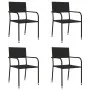 Juego de comedor de jardín 5 pzas ratán sintético y acero negro von , Gartensets - Ref: Foro24-3203276, Preis: 234,50 €, Raba...