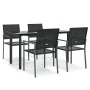 Juego de comedor para jardín 5 piezas ratán sintético y acero von , Gartensets - Ref: Foro24-3187023, Preis: 275,13 €, Rabatt: %
