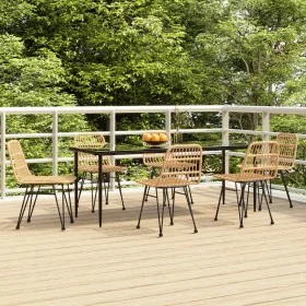 Juego de comedor de jardín 7 piezas ratán sintético by , Garden sets - Ref: Foro24-3157878, Price: 702,93 €, Discount: %