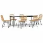 Juego de comedor de jardín 7 piezas ratán sintético von , Gartensets - Ref: Foro24-3157878, Preis: 702,93 €, Rabatt: %