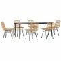 Juego de comedor de jardín 7 piezas ratán sintético von , Gartensets - Ref: Foro24-3157878, Preis: 702,93 €, Rabatt: %