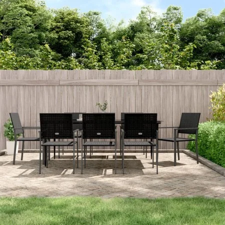 Juego de comedor para jardín 9 piezas ratán sintético y acero von , Gartensets - Ref: Foro24-3187016, Preis: 491,82 €, Rabatt: %