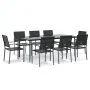 Juego de comedor para jardín 9 piezas ratán sintético y acero von , Gartensets - Ref: Foro24-3187016, Preis: 491,82 €, Rabatt: %