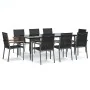 Juego de comedor para jardín 9 piezas acero y textilene negro de , Conjuntos de jardín - Ref: Foro24-3187040, Precio: 656,72 ...