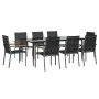 Juego de comedor para jardín 9 piezas acero y textilene negro de , Conjuntos de jardín - Ref: Foro24-3187040, Precio: 656,72 ...
