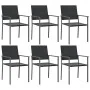 Juego de comedor para jardín 7 piezas ratán sintético y acero von , Gartensets - Ref: Foro24-3187028, Preis: 365,95 €, Rabatt: %