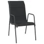 Juego de comedor para jardín 5 piezas acero y textilene negro von , Gartensets - Ref: Foro24-3200711, Preis: 270,01 €, Rabatt: %