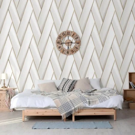 DUTCH WALLCOVERINGS Papel pintado Geometric blanco y dorado | Foro24.es | Tu tienda online para hogar, jardín y más Foro24.es