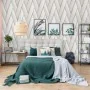 DUTCH WALLCOVERINGS Papel pintado Geometric blanco y dorado | Foro24.es | Tu tienda online para hogar, jardín y más Foro24.es