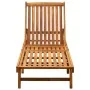 Tumbona de jardín con cojín madera maciza de acacia de , Tumbonas - Ref: Foro24-3061352, Precio: 208,59 €, Descuento: %