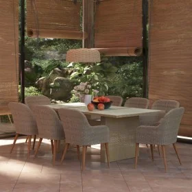 Juego de comedor para jardín 9 piezas ratán sintético marrón by , Garden sets - Ref: Foro24-3059487, Price: 1,00 €, Discount: %