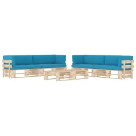 Muebles de palets 6 pzas y cojines madera pino impregnada von , Gartensets - Ref: Foro24-3067037, Preis: 596,86 €, Rabatt: %