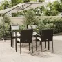 Set de muebles jardín 5 pzas con cojines ratán sintético negro von , Gartensets - Ref: Foro24-3185098, Preis: 450,23 €, Rabat...