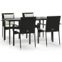 Set de muebles jardín 5 pzas con cojines ratán sintético negro von , Gartensets - Ref: Foro24-3185098, Preis: 450,23 €, Rabat...