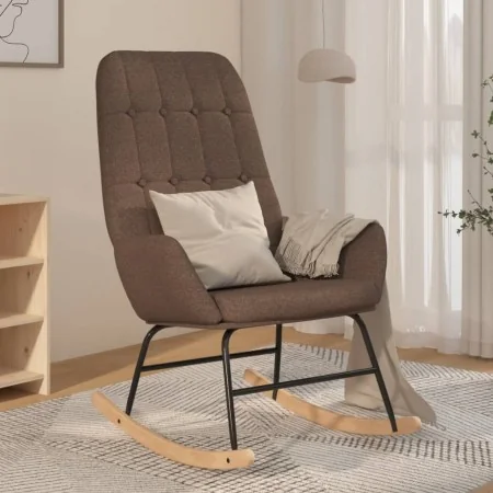 Silla mecedora de tela gris taupe by , Rocking chairs - Ref: Foro24-341262, Price: 116,62 €, Discount: %