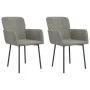 Sillas de comedor 2 unidades terciopelo gris claro de , Sillas de comedor - Ref: Foro24-344779, Precio: 145,27 €, Descuento: %