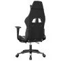Silla gaming masaje y reposapiés cuero sintético negro blanco | Foro24.es | Tu tienda online para hogar, jardín y más Foro24.es