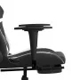 Silla gaming masaje y reposapiés cuero sintético negro blanco | Foro24.es | Tu tienda online para hogar, jardín y más Foro24.es