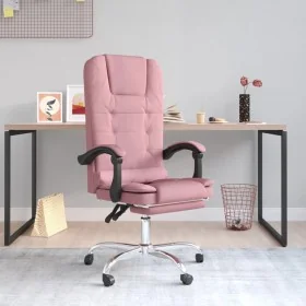 Silla de oficina reclinable con masaje terciopelo rosa by , Office chairs - Ref: Foro24-349665, Price: 146,33 €, Discount: %