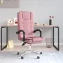 Silla de oficina reclinable con masaje terciopelo rosa by , Office chairs - Ref: Foro24-349665, Price: 146,33 €, Discount: %