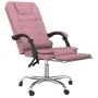 Silla de oficina reclinable con masaje terciopelo rosa by , Office chairs - Ref: Foro24-349665, Price: 146,33 €, Discount: %