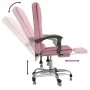 Silla de oficina reclinable con masaje terciopelo rosa by , Office chairs - Ref: Foro24-349665, Price: 146,33 €, Discount: %