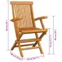 Sillas de jardín 2 uds madera maciza de teca con cojines grises von , Gartenstühle - Ref: Foro24-3062488, Preis: 200,50 €, Ra...